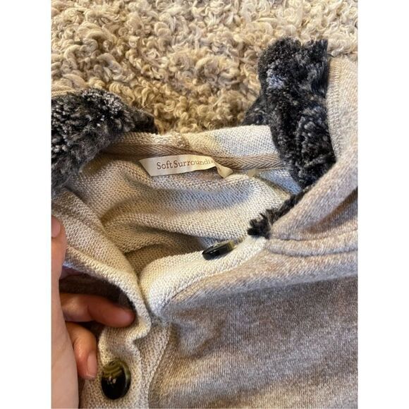 Soft surroundings Henley hoodie sweater size medium - Picture 7 of 7